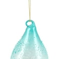 thumbnail image 5 of Northlight Textured Glass Finial Christmas Ornament - 7" - Transparent Blue, 5 of 7