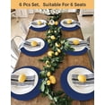 thumbnail image 4 of 15 Inch Round Placemats Set of 6, Navy Blue Pure Color Non Slip Heat Insulation PP Table Mats, Aesthetics Contemporary Luxury Washable Place Mats for Kitchen Dining Party Table Decor, 4 of 7