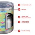 thumbnail image 4 of 12oz Tumblers Green Dinosaurs Ponds Pattern Vacuum Insulated Stainless Steel Travel Tumbler Cups Mug with Lid and Straw for Beer,Coffee,Beverages with Cleaning Brush for Cold & Hot Drinks, 4 of 5