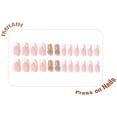 thumbnail image 2 of Uñas postizas adhesivas IMRAIN largas cuadradas con puntas francesas blancas, 2 of 7