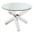 thumbnail image 2 of Home Square 2-Piece Set with Round Glass Cocktail Table & Lamp Table in Clear, 2 of 7
