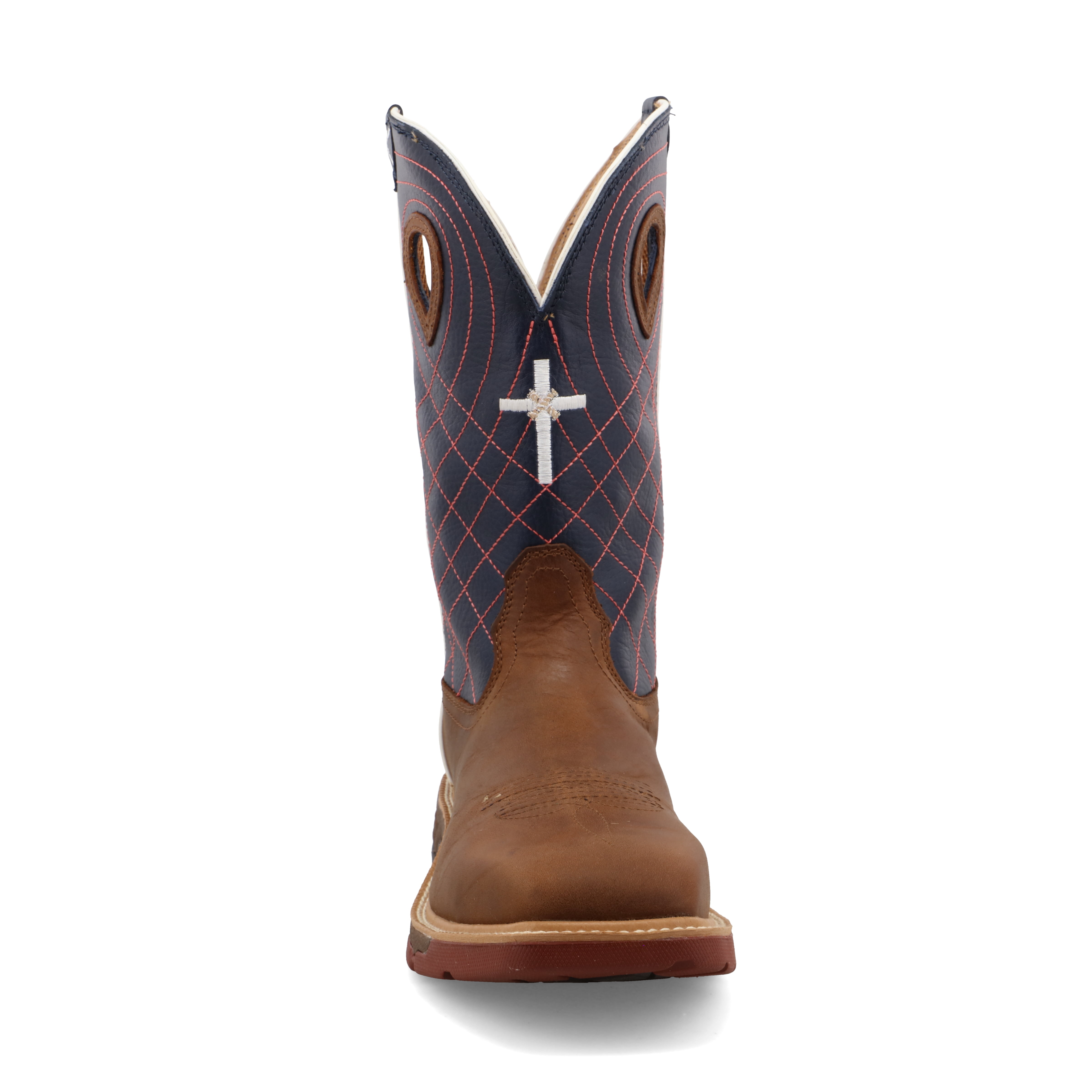 Twisted X Men's 12" Western Work Boot - Mocha & Navy
