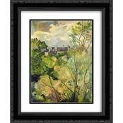 Suzanne Valadon 2x Matted 20x24 Black Ornate Framed Art Print 'View from My Window in Genets (Brittany)'