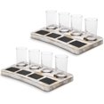 thumbnail image 3 of MyGift 2 Piece Beer Flight Sampler Serving Tray with 8 Glasses, 3 of 7