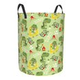 thumbnail image 2 of Balery Cute Dinosaurs Cartoon Round Laundry Basket with Handles Waterproof Freestanding Laundry Hamper for Clothes Toys in the Dorm and Family-Small, 2 of 8