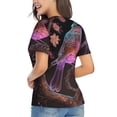 thumbnail image 3 of Vsdgher Bird4 Women Shirts V Neck Short Sleeve Tops T-Shirt Basic Tees, S to 3XL3X-Large, 3 of 5