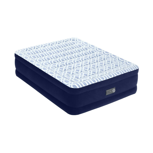 Bestway® Fashion Flock 20" Queen Air Mattress with Built-in Pump & Antimicrobial Coating