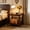 Walnut +19.68 width, variant on AUU Solid Wood 2-Tier Square Side Table with Storage Shelf – Versatile End Table, Nightstand, or Small Coffee Table for Living Room or Bedroom