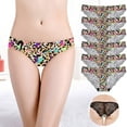 thumbnail image 5 of Bigersell Crotchless Panties Clearance Women's Exotic Underwear Tangas Panty Style P-169 Spandex Thong Panties No Show Thongs Ladies Briefs High Waist Women's Panties Multicolor M, 5 of 8