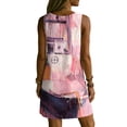 thumbnail image 5 of Summer Dresses for Women 2026 Plus Size Floral Printed V-Neck Sleeveless Casual Loose Summer Vacation Beach Sundresses with Pockets, 5 of 8