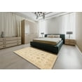 thumbnail image 5 of Ahgly Company Machine Washable Indoor Rectangle Traditional Sun Yellow Area Rugs, 8' x 12', 5 of 7