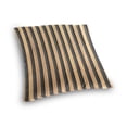 thumbnail image 3 of Brown Stripes 16x16 Inch Plush Velvet Pillowcase Double Sided Print, Hidden Zipper, 3 of 7