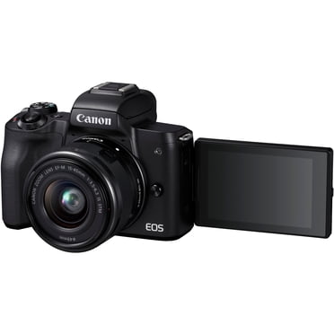 Canon EOS M50 24.1 Megapixel Mirrorless Camera with Lens, 0.59", 1.77", Black