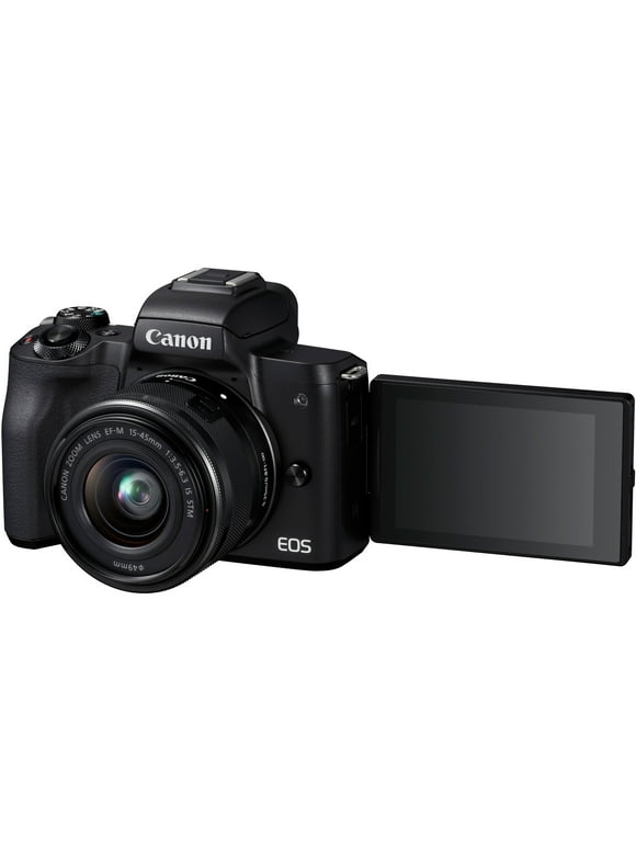 Canon EOS M50 24.1 Megapixel Mirrorless Camera with Lens, 0.59", 1.77", Black