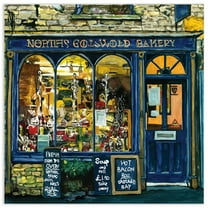 Empire Art Direct  38 x 38 in. Street Store View Frameless Tempered Glass Panel Contemporary Wall Art