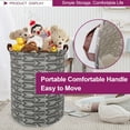 thumbnail image 2 of EVNELE Large Laundry Basket, Waterproof Canvas Laundry Hamper, Collapsible Storage Basket Bin for Kids Room, Toy Organizer, Nursery Hamper, Clothes Hamper, Gray Arrows, 2 of 7