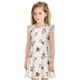 thumbnail image 1 of Balery Bees And Flowers Camisón de princesa para niñas, pijama de algodón con mangas abullonadas, suave y bonito.-Large, 1 of 6