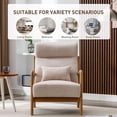 thumbnail image 6 of Mid Century Modern Accent Chair with High Back, Single Lounge Armchair with Solid Wood Frame, Comfy Reading Chair for Living Room, Easy Assembly
Visit the Store,High Back-beige, 6 of 16