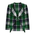 thumbnail image 7 of Stamzod Womens Cardigan Coat Fashion Plaid Printed Long Sleeve Cardigans Jackets Casual Wool Coats for Women Green B XXL, 7 of 7