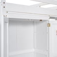 thumbnail image 6 of Harper & Bright Designs Full Loft Bed with Wardrobe and LED Lights, Wood Loft Bed Frame with Storage Shelves and Bookcase, White, 6 of 12