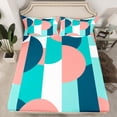 thumbnail image 2 of Castle Fairy Abstract Minimalist 4 Pieces Queen Sheet Sets for Teens Girls Boys,Geometric Semicircle Ultra Soft Flat Sheet,Vintage Aesthetic Queen Fitted Sheet,Super Cozy Room Decor, 2 of 7