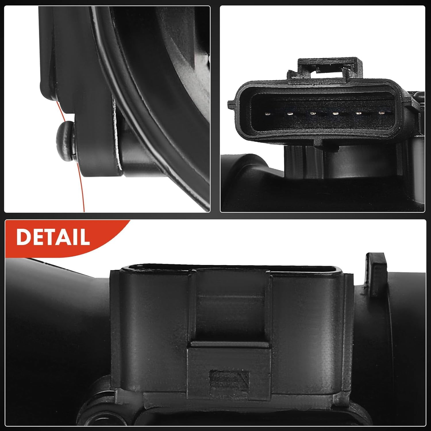 A-Premium Mass Air Flow Sensor Meter [6-Pins] Compatible with Ford F-250/350/450/550 Super Duty, E-150/250/350/450/550 Series Van, Explorer, Econoline, Excursion, Replace# AFH8006D, 7450019