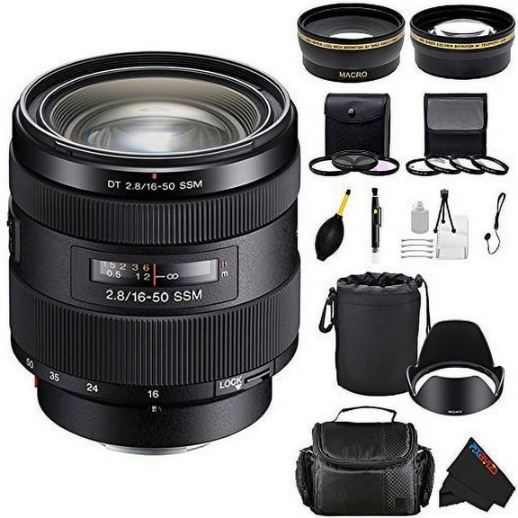 Sony 16-50mm f/2.8 Standard Zoom Lens for Sony A-Mount Cameras   Pixi-Pro Accessory Bundle