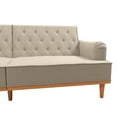 Mr. Kate Stella Vintage Convertible Sofa Bed Futon, Tan Linen