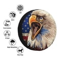 thumbnail image 4 of Sikiie Eagle With USA Flags PVC Leather Spare Tire Wheel Cover Spare Tire Cover, for Car Truck SUV Camper Trailer Universal Fit(14-17in)-15 inch, 4 of 6
