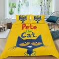 thumbnail image 2 of 3 Piece Comforter Cover Set For Pete the Cat Duvet Cover Sets Bedding Set Cute Super Soft For Teens Kids Bedroom Gifts,1 Duvet Cover with 2 Pillowcases Twin, 2 of 6