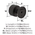 thumbnail image 5 of Amerock Ballard 1-1/8 inch (29mm) Diameter Oil-Rubbed Bronze Cabinet Knob, 5 of 6