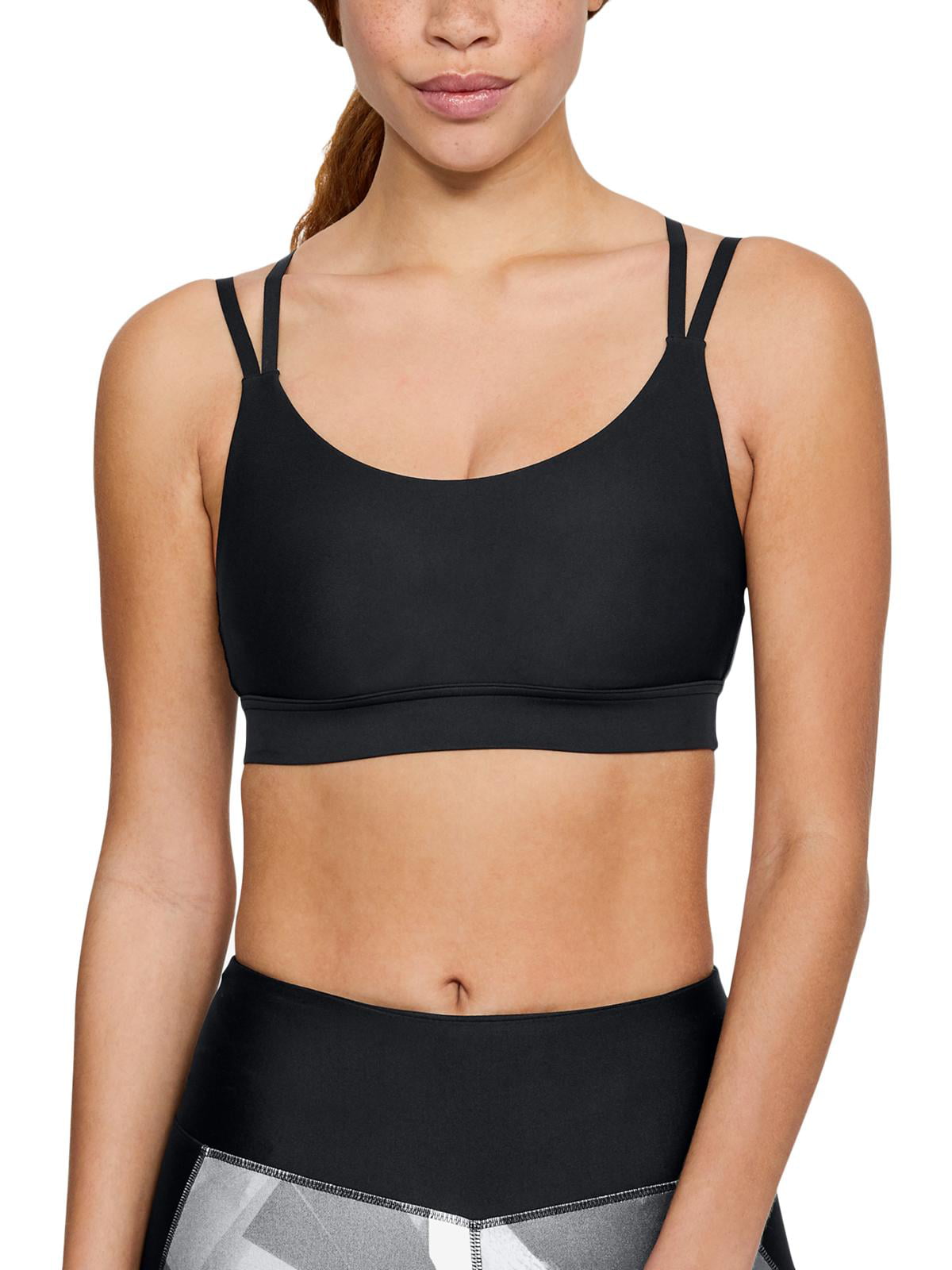 Under Armour Womens Vanish Sports Support Bra Top Black Running Gym Breathable 
