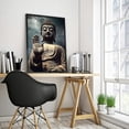 thumbnail image 2 of Nawypu NWT Framed Canvas Wall Art for Living Room, Bedroom Buddha Canvas Prints for Home Decoration Ready to Hanging 12x16in, 2 of 4
