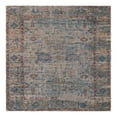 thumbnail image 4 of Unique Loom Chenille Jute Collection Area Rug - Laxmi (7' 10" Square Teal blue/Green), 4 of 6
