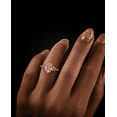 thumbnail image 2 of DiiroVintage Oval Cut Moissanite Diamond Engagement Ring, Floral Cluster Accent Ring, 14K Vermeil Yellow Gold Promise Ring for Women, Promise Ring for Her, 2 of 4