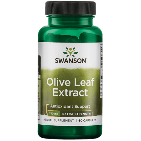 Swanson Extra Strength Olive Leaf Extract Capsules, 750 mg, 60