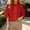 Red, variant on Womens Stand Collar Solid Color Jacket Casual Lightweight Drawstring Hem Long Sleeve Windbreaker