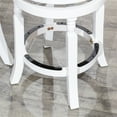 thumbnail image 3 of Cfowner 30" Bar Stool, White Finish, Charcoal Fabric Seat, 3 of 4