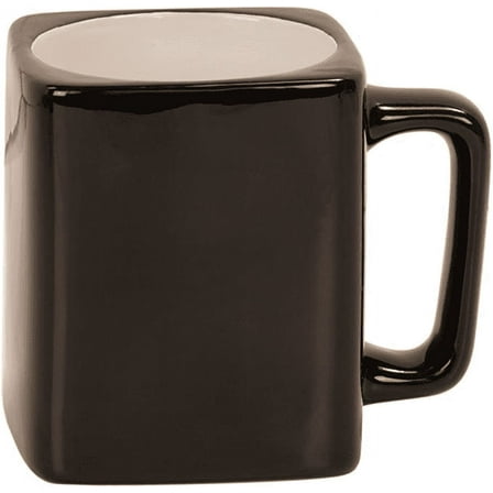 8 oz Black Ceramic Square Mug