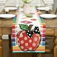 thumbnail image 2 of Back to School Decorations, Apples Colorful Crayons Table Runners 72 Inches Long Back to School Table Runner for Indoor Outdoor Classroom Decor Dining Table Party Decorations (13" x 72"), 2 of 6