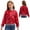 Red, variant on Aiihoo Kids Sparkly Sequin Bomber Flight Jacket Baseball Jackets Hip-hop Modern Dance Coat Tops Silver 6