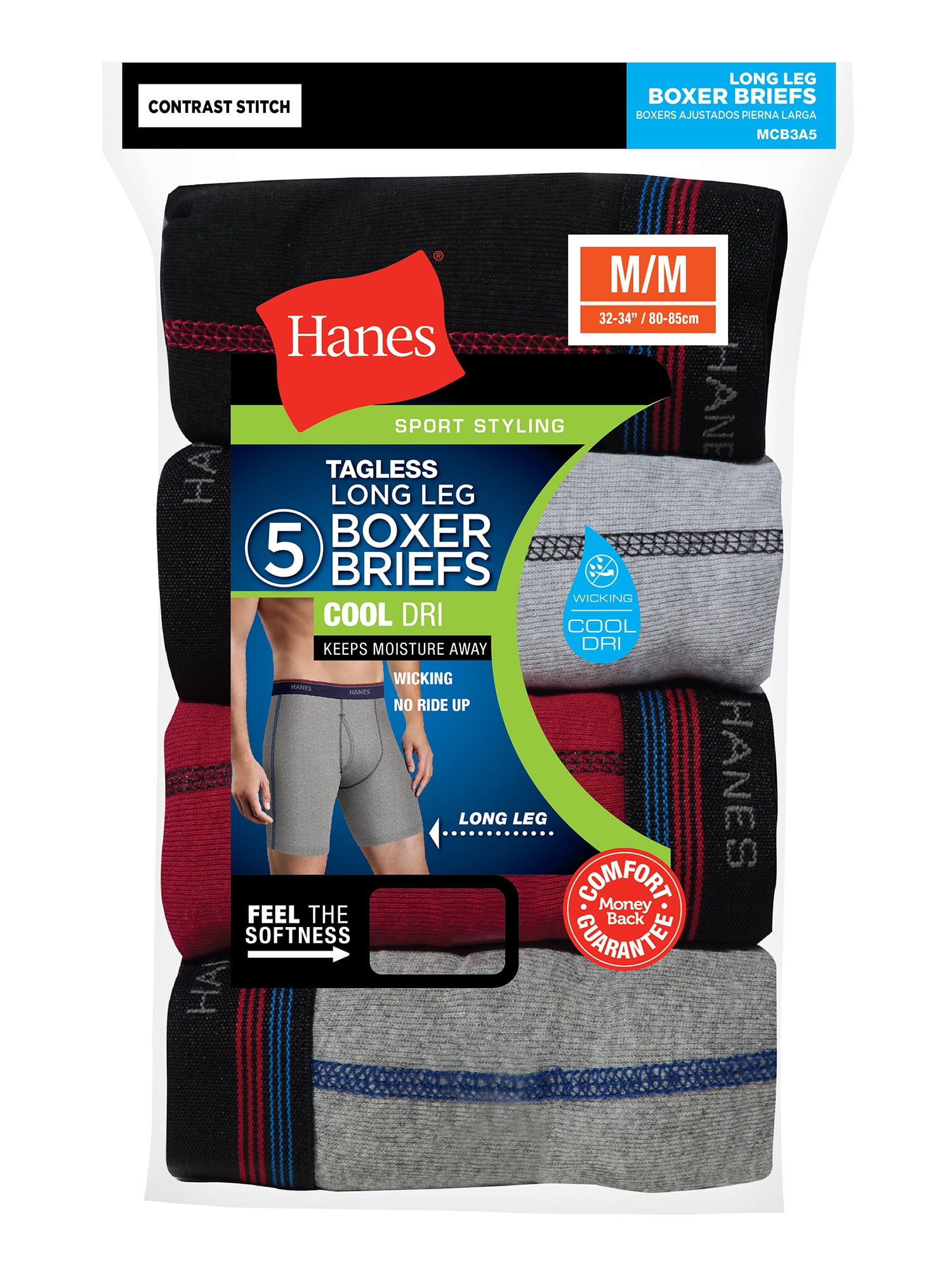 Hanes long leg boxer briefs walmart Clearance