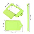 thumbnail image 2 of Equipaje Etiqueta PU Soportes 12x7cm Equipaje Etiqueta Identificador con Correas para Mochila Viaje Bolso Maleta Verde Paquete de 3, 2 of 6