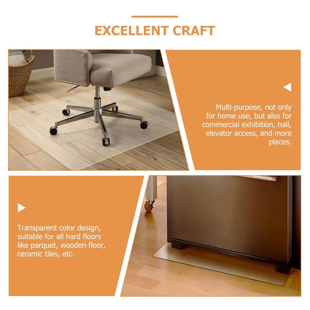 HONMEET PVC Chair Mat for Hard Floors, Refrigerator Protective Mat, 1 Set Ideal for Commercial and Home Use