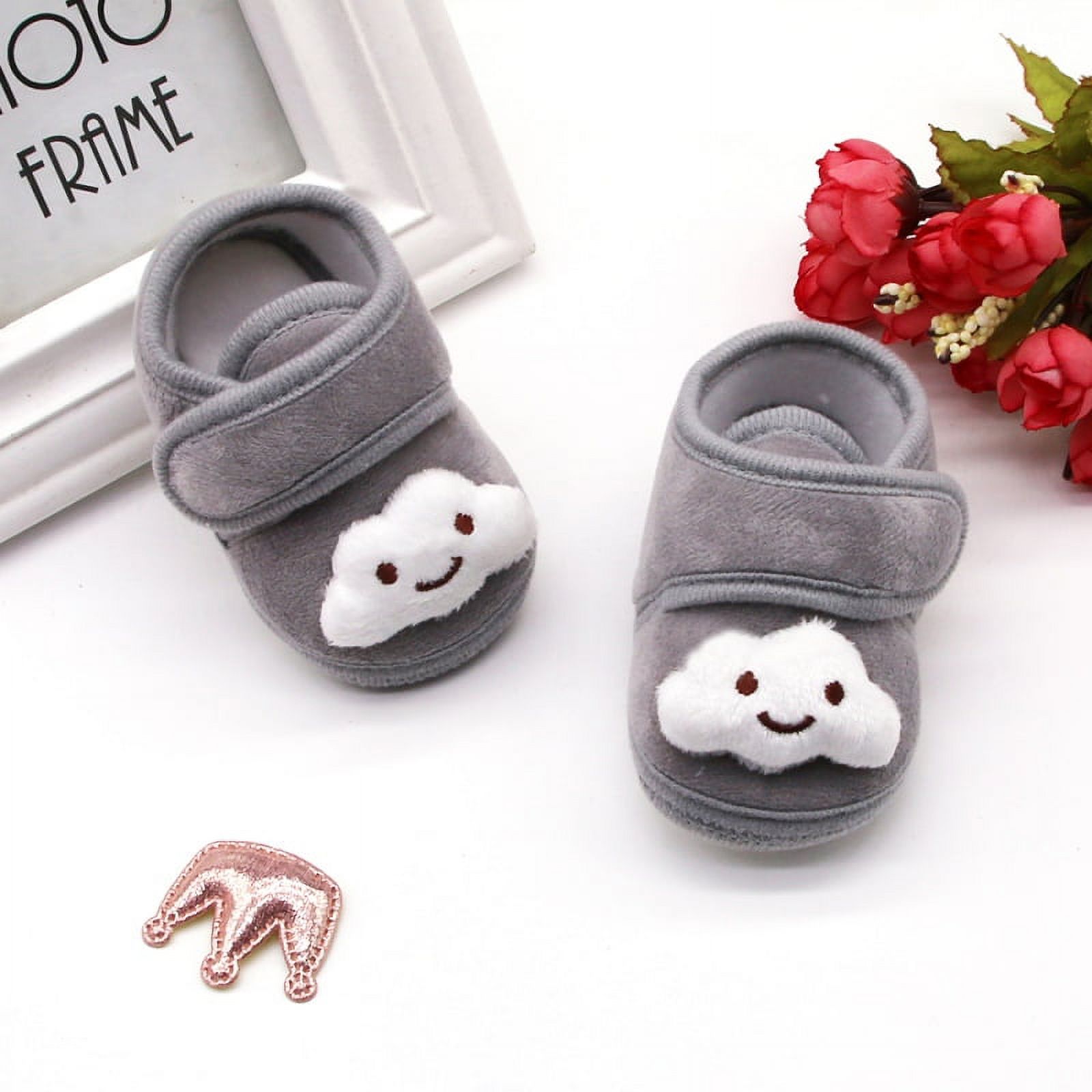 Infant Baby Boys Girls Slipper Soft Sole Non Skid Sneaker Moccasins Toddler First Walker Crib House Shoes - image 3 of 7