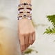 thumbnail image 2 of Pulsera de fútbol de capa apilable brazalete de cristal del corazón de la letra de la amistad pulsera de estiramiento conjunto de pulseras (B E), 2 of 5