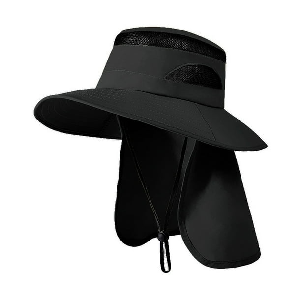 Sombrero unisex para actividades al aire libre en verano: malla transpirable, secado rápido, ala ancha y protección para el cuello, nailon/spandex, talla única (55-60 cm)