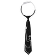 thumbnail image 5 of FASHOFT Black Ties for Women Men Punk Metal Chain Black Necktie for Girl School Uniform Shirt Party Prom Business Accessory Unisex, 5 of 5