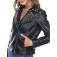 thumbnail image 6 of White Mark Women's PU Faux Leather Studded Jacket, 6 of 6