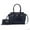 Navy, variant on MKF Collection Isla Women's Satchel Bag with wallet Crocodile Vegan Leather Shoulder Bag 2Pcs Handbag Purse by Mia K - Wine